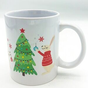 Fueled By Cocoa & Kindness Bunny & Mouse Christmas Mug